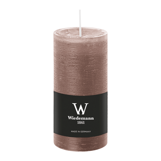Marble Rustik Stumpenkerze Cashmere, Wiedemann, 120/58 mm, Brenndauer 42h, durchgefärbt