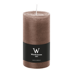 Marble Rustik Stumpenkerze Cashmere, Wiedemann, 130/68 mm, Brenndauer 54h, durchgefärbt