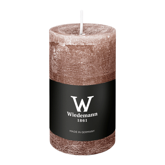 Marble Rustik Stumpenkerze Cashmere, Wiedemann, 90/58 mm, Brenndauer 30h, durchgefärbt