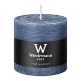 Marble Rustik Kerze Graublau, 100/100 mm, Wiedemann, 85h