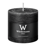 Marble Rustik Kerze Schwarz, 100/100 mm, Wiedemann, 85h