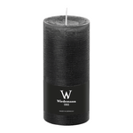 Marble Rustik Stumpenkerze Schwarz, 160/68 mm, Wiedemann, Brenndauer 66h, durchgefärbt