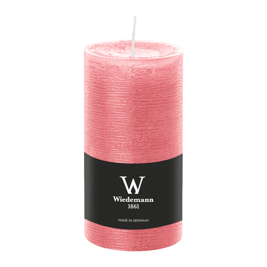 Marble Rustik Stumpenkerze Soft Pink, Wiedemann, 130/68 mm, Brenndauer 54h, durchgefärbt