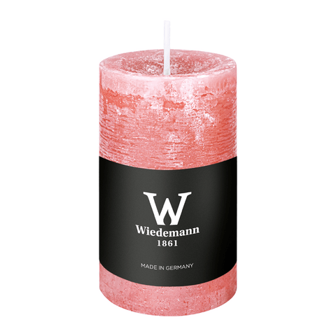 Marble Rustik Kerze Soft Pink, 90/58 mm, Wiedemann, 30h