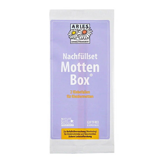 Mottenbox Nachfüllset, 2 Klebefallen für Kleidermotten, ARIES Umweltprodukte, 100% natürlich