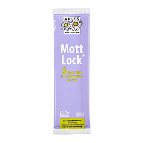Mottlock Klebefallen für Lebensmittelmotten, ARIES Umweltprodukte, zur Befallsüberwachung, 5 Stück, Haus & Küche