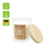NATURE INSPIRATION, Duftkerze im Glas, Magnolie, 100% NATURAL WAX, 85/70 mm, Brenndauer ca. 25h - luterna.de