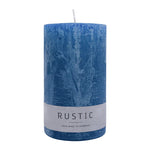 RUSTIC-Stumpenkerze Nachtblau, WENZEL, 140/80 mm, Brenndauer ca. 76h, selbstverlöschend