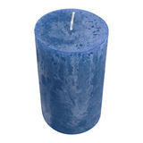 Stumpenkerze aus Paraffin, Nachtblau, Rustic, WENZEL, 140/70 mm, Brenndauer ca. 69h, selbstverlöschend