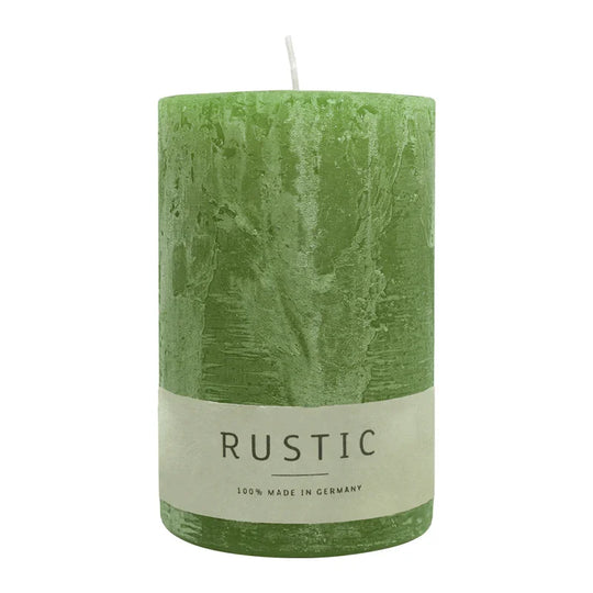 RUSTIC-Stumpenkerze Olive, WENZEL, 110/70 mm, Brenndauer ca. 51h, selbstverlöschend