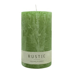 RUSTIC-Stumpenkerze Olive, WENZEL, 140/80 mm, Brenndauer ca. 76h, selbstverlöschend