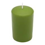 WENZEL CLASSIC Stumpenkerze Olive (100/70 mm) aus Paraffin mit 44 Stunden Brenndauer