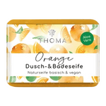 Orangenseife mit Aloe Vera – vegan, THOMA Naturseifen-Manufaktur, für ein frisches & gepflegtes Hautgefühl, 100 g, Körperpflege