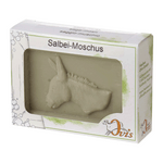 Ovis Eselmilchseife Salbei-Moschus, 100% Bio, für die tägliche Dusche, eckig, 100 g, verpackt
