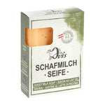 Ovis Schafmilchseife Aprikose, 100% Bio, für die tägliche Dusche, eckig, 100 g, verpackt