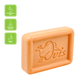 Ovis Schafmilchseife Aprikose, 100% Bio, für die tägliche Dusche, eckig, 100 g, verpackt