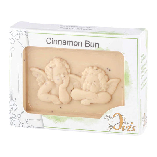 Ovis Schafmilchseife Cinnamon Bun, 100% Bio, für die tägliche Dusche, eckig, 100 g, verpackt