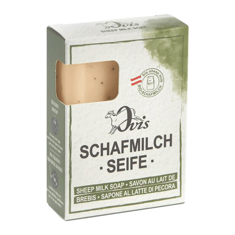Ovis Schafmilchseife Cinnamon Bun, 100% Bio, für die tägliche Dusche, eckig, 100 g, verpackt