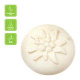 Ovis Schafmilchseife Edelweiß, 100% Bio, für die tägliche Dusche, rund, 110 g - luterna.de