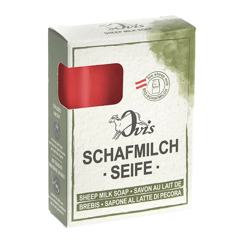 Ovis Schafmilchseife Granatapfel, 100% Bio, für die tägliche Dusche, eckig, 100 g, verpackt