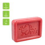 Ovis Schafmilchseife Granatapfel, 100% Bio, für die tägliche Dusche, eckig, 100 g, verpackt - luterna.de