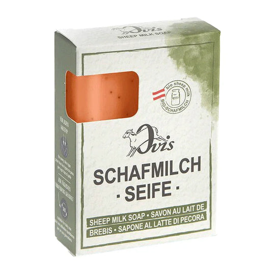Ovis Schafmilchseife Grapefruit-Alge, 100% Bio, für die tägliche Dusche, eckig, 100 g, verpackt
