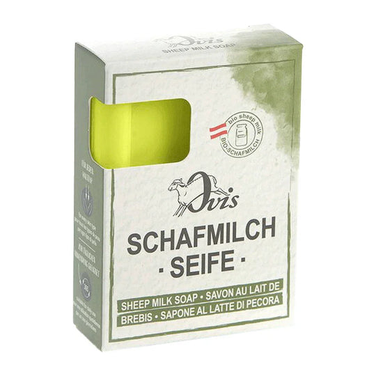 Ovis Schafmilchseife Gurke-Limette, 100% Bio, für die tägliche Dusche, eckig, 100 g, verpackt