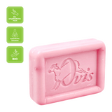 Ovis Schafmilchseife Himbeer Spritz, 100% Bio, für die tägliche Dusche, eckig, 100 g