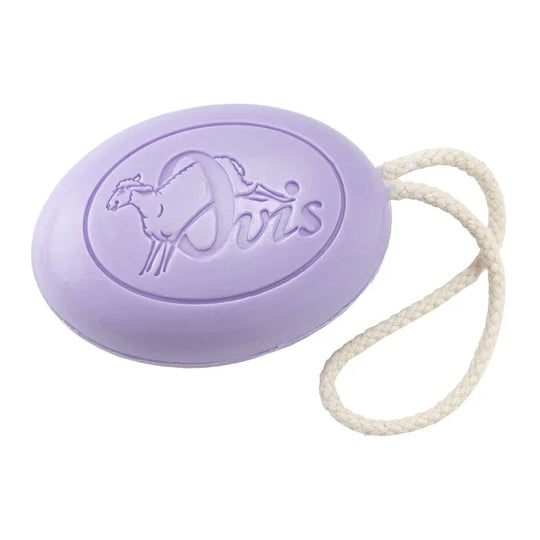 Ovis Schafmilchseife Lavendel mit Kordel, 100% Bio, für die tägliche Dusche, oval, 200 g