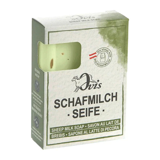 Ovis Schafmilchseife Lindenblüte, 100% Bio, für die tägliche Dusche, eckig, 100 g, verpackt