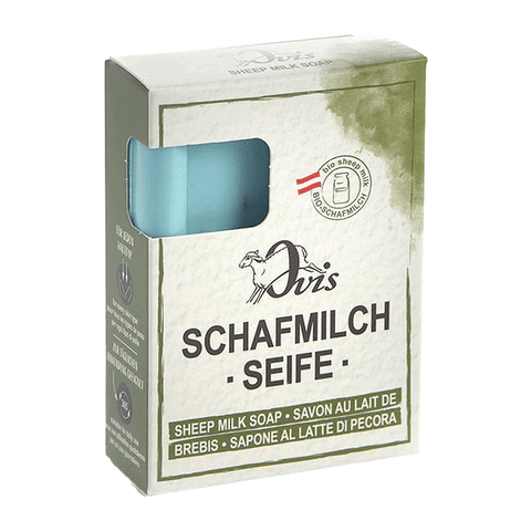 Ovis Schafmilchseife Meeresbrise, 100% Bio, für die tägliche Dusche, eckig, 100 g, verpackt