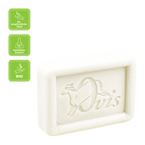 Ovis Schafmilchseife Milde Reinheit, 100% Bio, für die tägliche Dusche, eckig, 100 g, verpackt