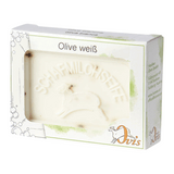 Ovis Schafmilchseife Olive-Weiß, 100% Bio, für die tägliche Dusche, eckig, 100 g, verpackt - luterna.de