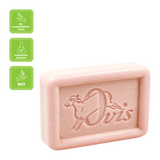 Ovis Schafmilchseife Rose-Lavendel, 100% Bio, für die tägliche Dusche, eckig, 100 g, verpackt - luterna.de