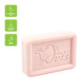 Ovis Schafmilchseife Rose, 100% Bio, für die tägliche Dusche, eckig, 100 g, verpackt - luterna.de