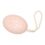 Ovis Schafmilchseife Rose mit Kordel, 100% Bio, für die tägliche Dusche, oval, 200 g