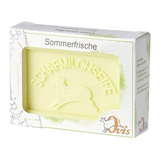 Ovis Schafmilchseife Sommerfrische, 100% Bio, für die tägliche Dusche, eckig, 100 g, verpackt - luterna.de