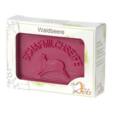 Ovis Schafmilchseife Waldbeere, 100% Bio, für die tägliche Dusche, eckig, 100 g, verpackt
