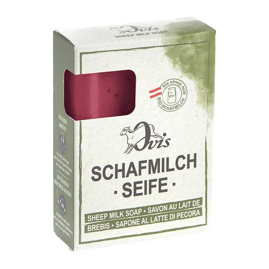 Ovis Schafmilchseife Winterorange, 100% Bio, für die tägliche Dusche, eckig, 100 g, verpackt