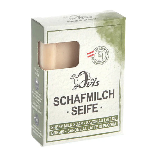 Ovis Schafmilchseife Zirbe, 100% Bio, für die tägliche Dusche, eckig, 100 g, verpackt