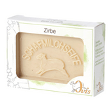 Ovis Schafmilchseife Zirbe, 100% Bio, für die tägliche Dusche, eckig, 100 g, verpackt - luterna.de