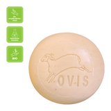 Ovis Schafmilchseife Zirbe Natur, 100% Bio, für die tägliche Dusche, rund, 110 g - luterna.de