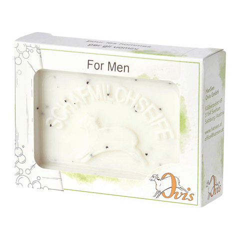 Ovis Schafmilchseife für Männer, 100% Bio, für die tägliche Dusche, eckig, 100 g, verpackt - luterna.de