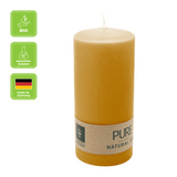 PURE NATURAL WAX, Natur, Stumpenkerze, WENZEL, 130/60 mm, Brenndauer ca. 40h, 100% plastikfrei