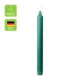 PURE NATURAL WAX Stabkerzen, Smaragd, WENZEL, 250/23 mm, Brenndauer ca. 10h, plastikfrei, 4 Stück