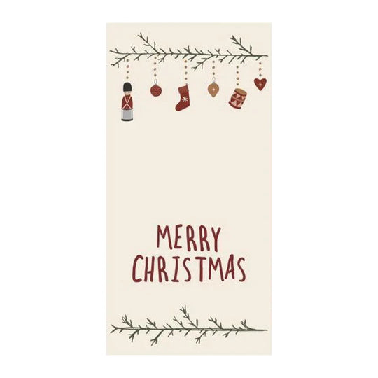 Papierservietten „Merry Christmas & Weihnachtsgirlande“, 40x40 cm, dekorativ, Ib Laursen, 16 Stück
