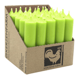 Stabkerzen aus Paraffin, 100/22 mm, Pastellgrün, KERZENFARM HAHN, Brenndauer ca. 4h, 25 Stück pro Verpackung
