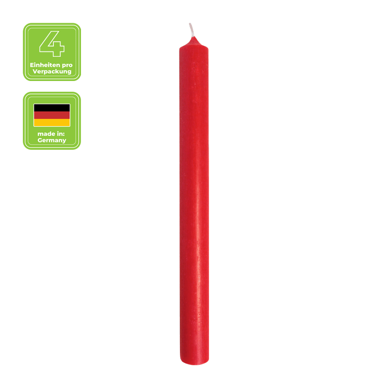 Luterna Stabkerzen Aus Paraffin – Nachtblau, Rustic, 250/22 Mm, 10h Brenndauer, 4 Stück, Plastikfrei, Made In Germany, Rußarm & CO₂-neutral Nachtblau Kerzen
