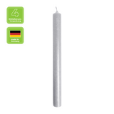 RUSTIC-Stabkerzen Silbergrau, WENZEL, 250/22 mm, Brenndauer ca. 10h, 4 Stück