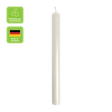 RUSTIC-Stabkerzen Wollweiß, WENZEL, 250/22 mm, Brenndauer ca. 10h, 4 Stück